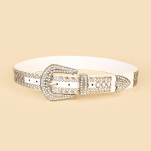 Punk Strap Diamond Belt Gothic Lolita Cosplay Harajuku Y2K Belts Hip Pop Women Men Crystal Bling Bling Belts Streetwear