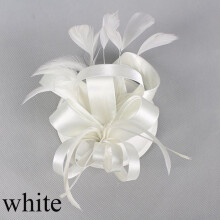 Feather Satin Fascinator Hat Hair Clip Women Cocktail Wedding Party Bridal Hat Fascinator Ladies Dress Hair Headband