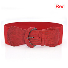 Wide Belts Womens Ladies Faux Leather Wide Stretch Elastic Pin Buckle Cinch Waist Dress Belts Decorate
