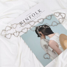 Gothic Punk Waistband Pants Waist Chain Women Love Heart Hollow Girdle for Girl Hip Hop Harajuku Lolita Fine Waist Belts
