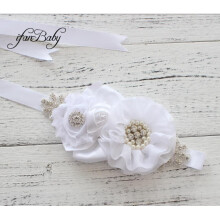 Girl Woman rhinestone Pattern fabric flower Belt female belt