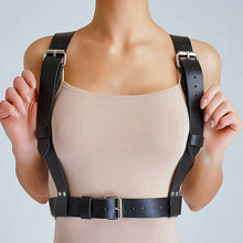 Wide Leather Waist Belt For Women Punk Gothic Body Bondage Sexy Chest Harness Belt Bra Cage Harajuku Suspenders