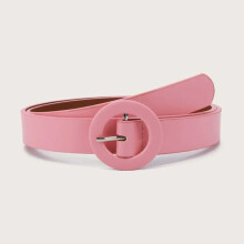 Soft Solid Women's Belts For Round Hole Female Leather Buckle Strap Jeans Pants For Girls Belt
