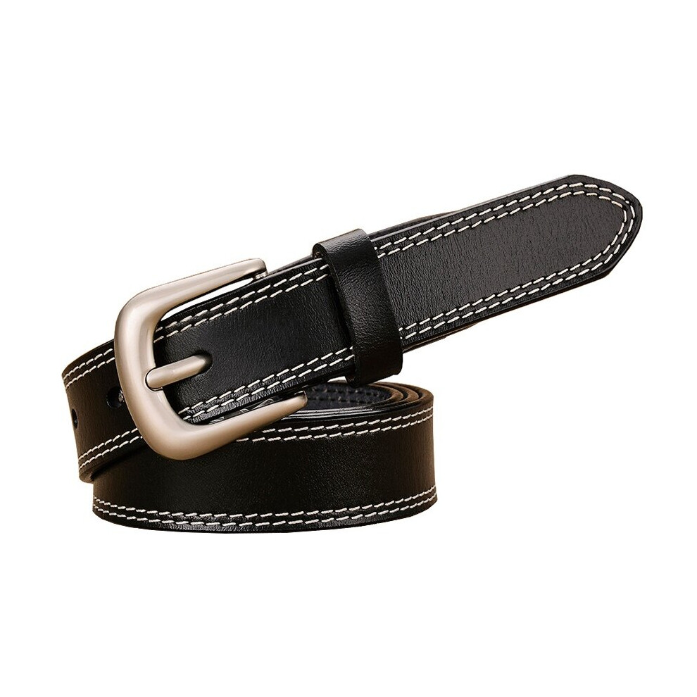 leather belts for women Stitching up belt woman cow skin pin buckle waist strap female Width 2.3 cm-image-OPC-PBQNZCF-NEW