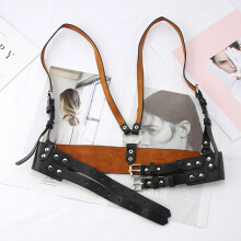 Leather Belts For Women Waist Harness Body Bondage Suspenders DJ Nightclub Punk Adjustable Dress Belt