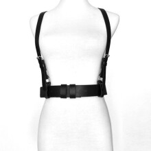 Sexy Punk PU Leather Belts For Women Brown Slim Body Bondage Cage Sculpting Harness Waist Belt Straps Suspenders Belt