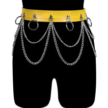Punk Leather Harness Women Underwear Waist Belts Body Bondage Chain Accessories Leg Cage Gothic Suspenders Thigh Bands Garters