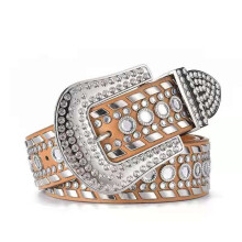 Gothic Rivet Women's Belt PU Leather Rhinestone Studded Female Belt Lolita Cosplay Y2K Girls Colorful Diamond Bling Bling Belt