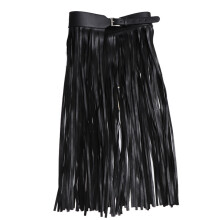 Boho Sexy Women PU Leather Skirts Belt Long Tassel Brief Corset Belts Bondage Waist Belt Decoration Belt