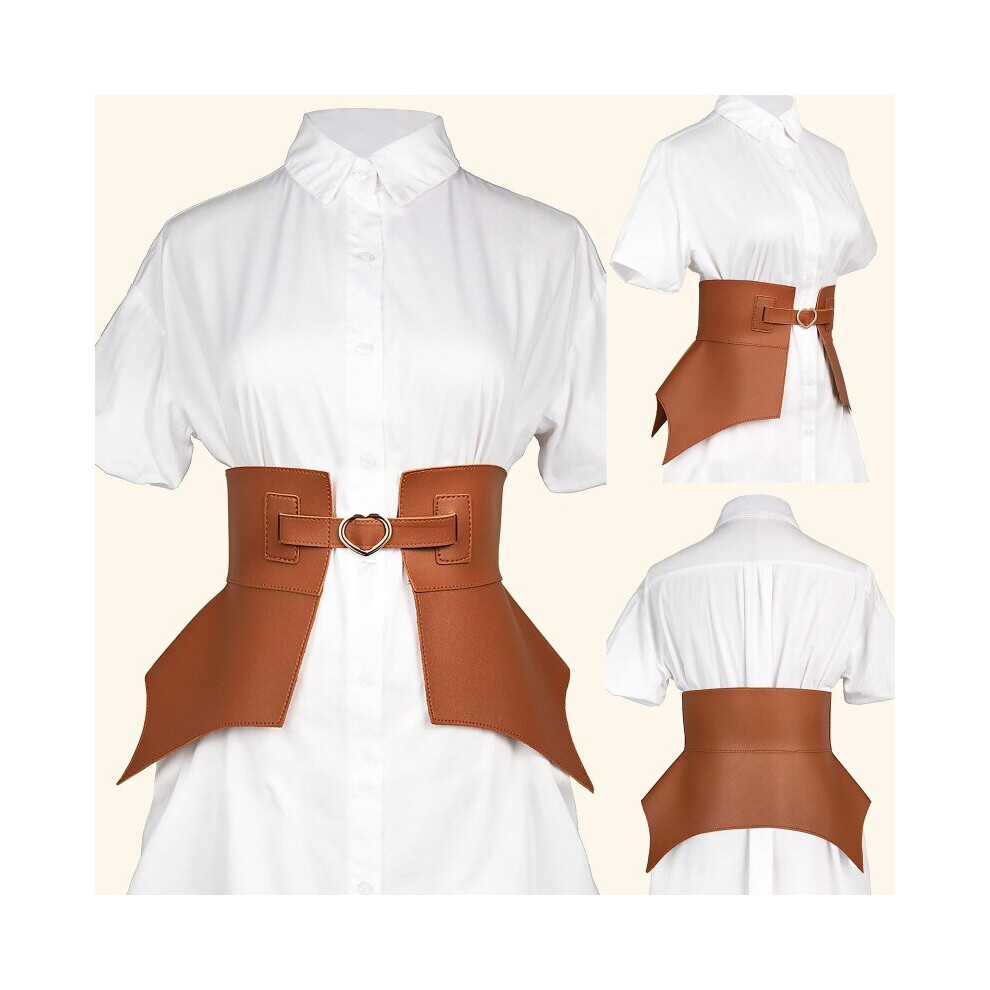 All-match Ladies Waist Belt Women Straps Light Personality Large Ruffle Edge Heart Buckle Belt for Women Coat-image-OPC-PBQP7B7-NEW