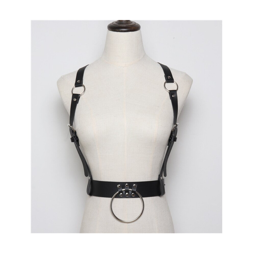Black Sex Women Punk Harajuku Wide Body Garters Toroidal Bondage Cage Sculpting Harness Waist Belt Straps Suspenders Belts