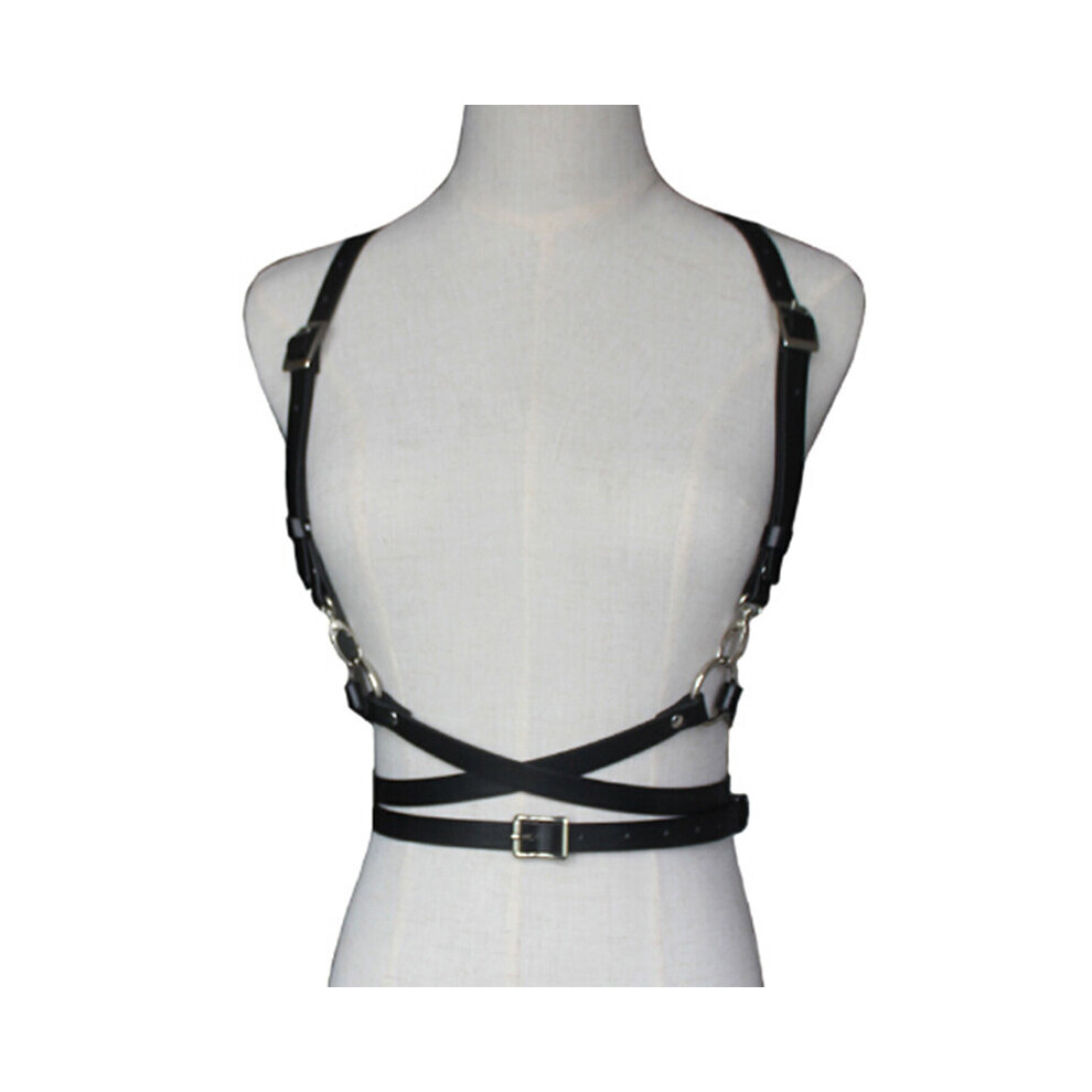 Women Sexy Harness Waist Belt Harajuku O-Ring Garters Faux Leather Women Body Adjustable Slim Strap Clothing Accessories-image-OPC-PBQP5MB-NEW
