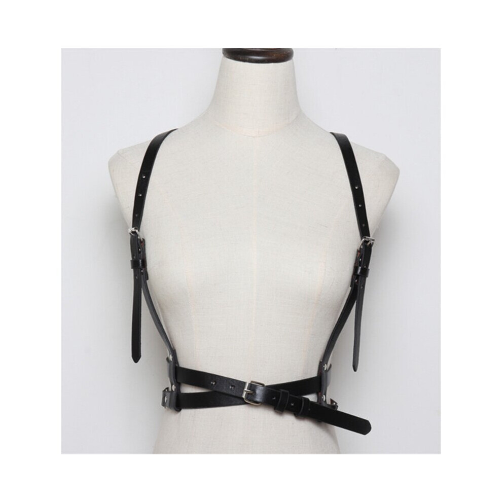 Women Belt Slim Leather Belt Female Punk Harajuku Straps Harness Body Bondage Belts Straps Suspenders Slim Body Belt