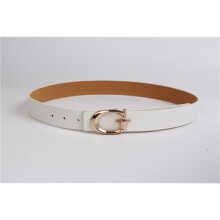 Women Casual Belt Smooth Buckle Leather Belt For Girl Business Split Leather Belt Woman