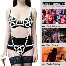 Body Women Leather Sexy Lingerie Harness Set Garters Bondage Erotic Stockings Sword Belt BDSM Gothic Waist Harajuku Suspenders