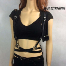 Women Leather Harness Belt Gothic Bondage Body Cage Adjustable Buckle Sculpting Waist Straps Suspender Belt