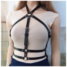 Sexy Women Suspenders Harajuku Gothic Lingerie Adjustable Bondage Holographic Harness Waist Belts For Chest Women