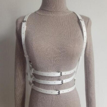 Punk Leather Belt Women Slim Waist Novelty Straps Bondage Cage Harness Sculpting Body Waistband Suspenders