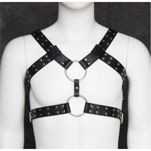 Basic Style Women Men leather Underbust Waist Belt Y Leather Harness Body Bondage Cage Straps