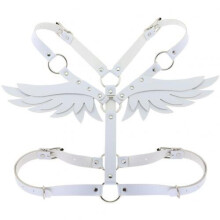 Angel Wing Faux Leather Adjustable Harness Beach Collar Gothic Waist Shoulder Bondage Halterneck Sexy Statement Party