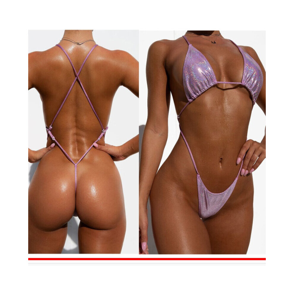 Sexy Backless Micro Bikini Set Women's Swimsuits Bandage Push Up Bikinis  Brazilian Mini Swimwear Bathing Suit Beach back tanning on OnBuy