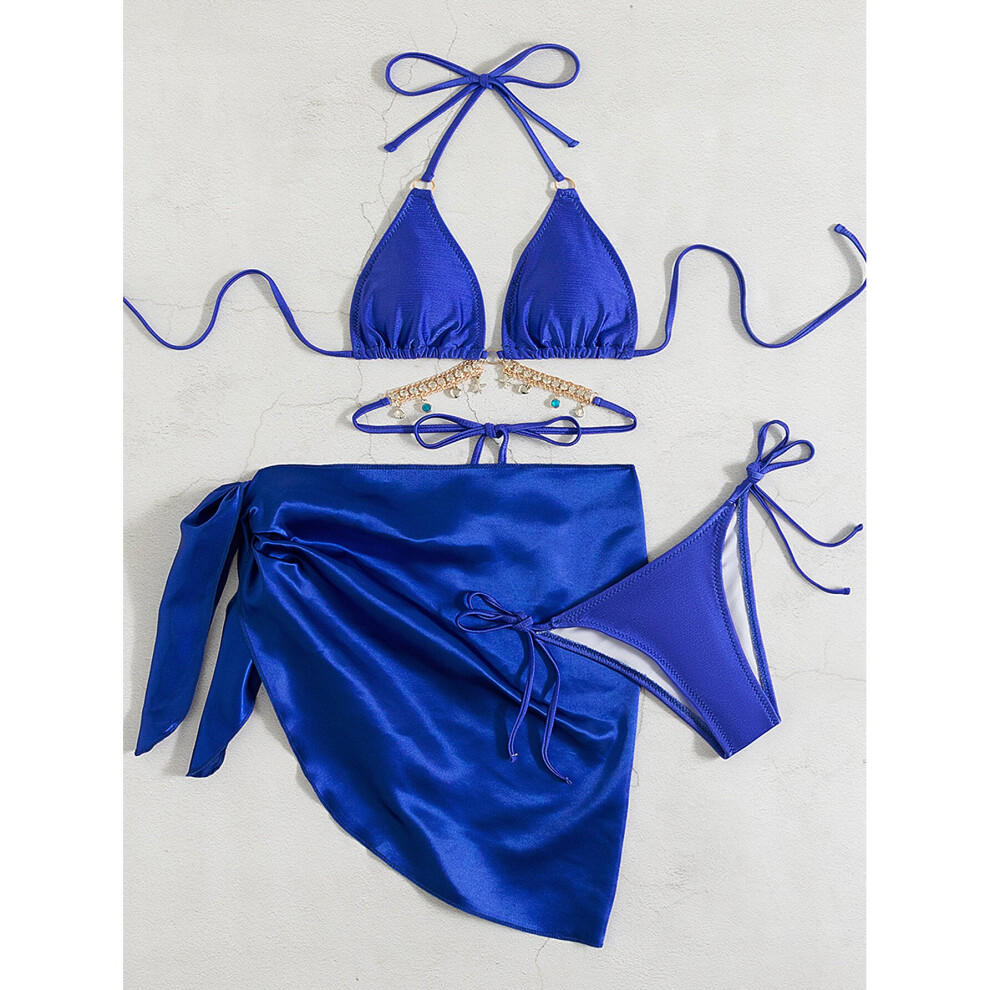 3 Piece Swimsuit with Rhinestones Desinger Bikini Diamond Women Crystal Bikinis Set Three Bathing Suit Cover Up-image-OPC-PBQPJJB-NEW