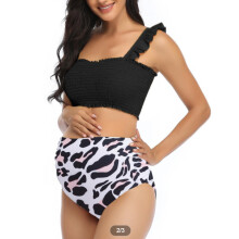Ruffles High Waist Tankini Set Maternity Swimwear Two Pieces Bikini Pregnant Women Bathing Swimsuit Pregnancy Beach Wear