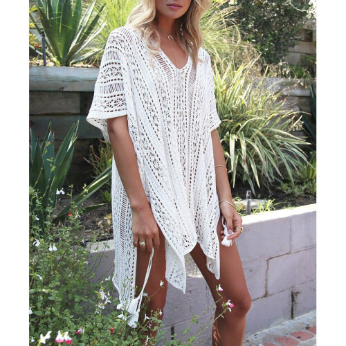 sexy Women s see through hollow out Beachwear Bikini Cover Ups Beach Wear Cover Up Kaftan Ladies Summer Swimwear Dress on OnBuy