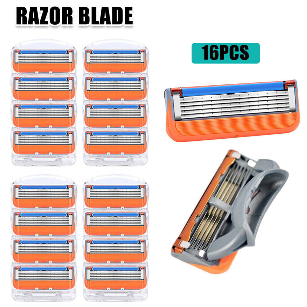 For Gillette Fusion5 Mens Replacement Razor 5-Blade Cartridges - 16Pcs