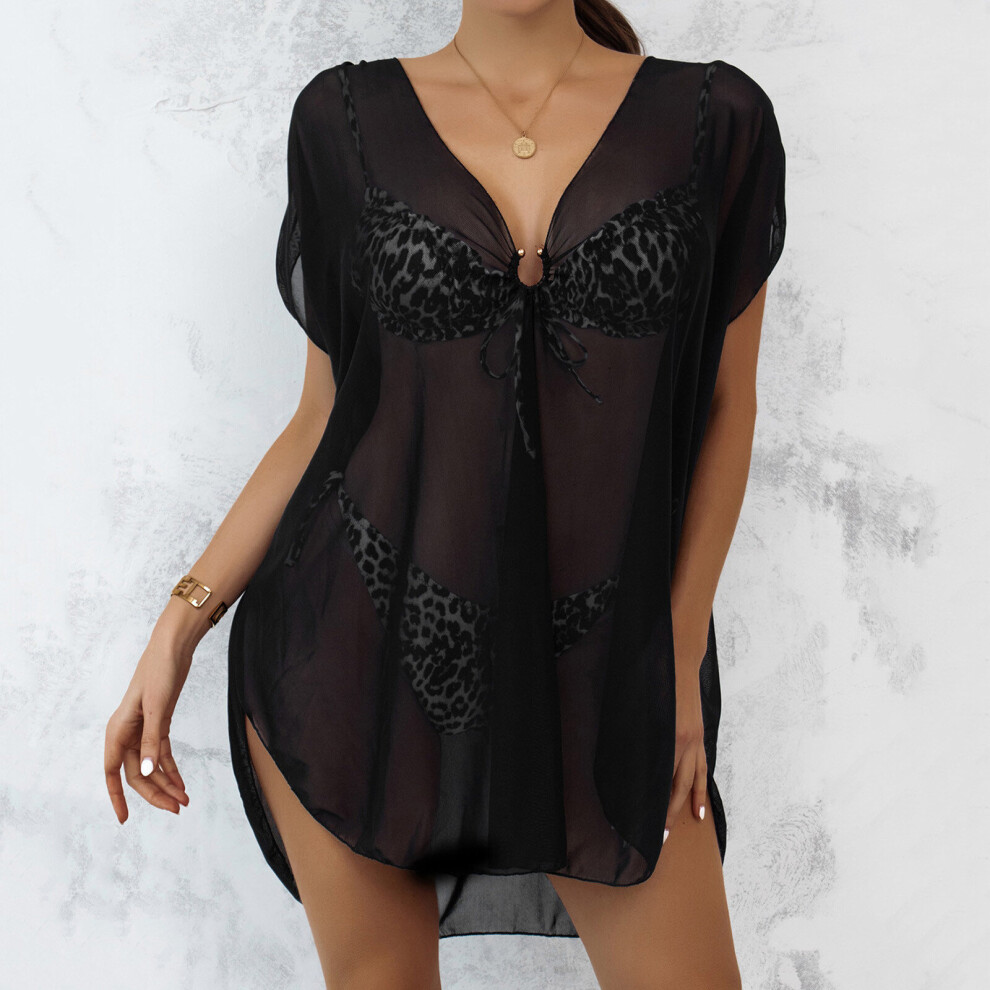 Sheer mesh cover up dress outlet