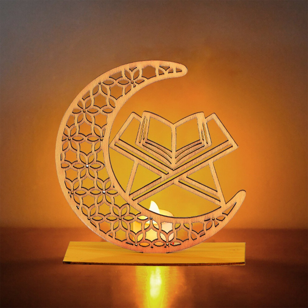 Eid Mubarak Wooden Pendant Ramadan Decoration For Home Islamic Muslim Party Decor Eid Abaya Al Adha Kareem Multicoloured