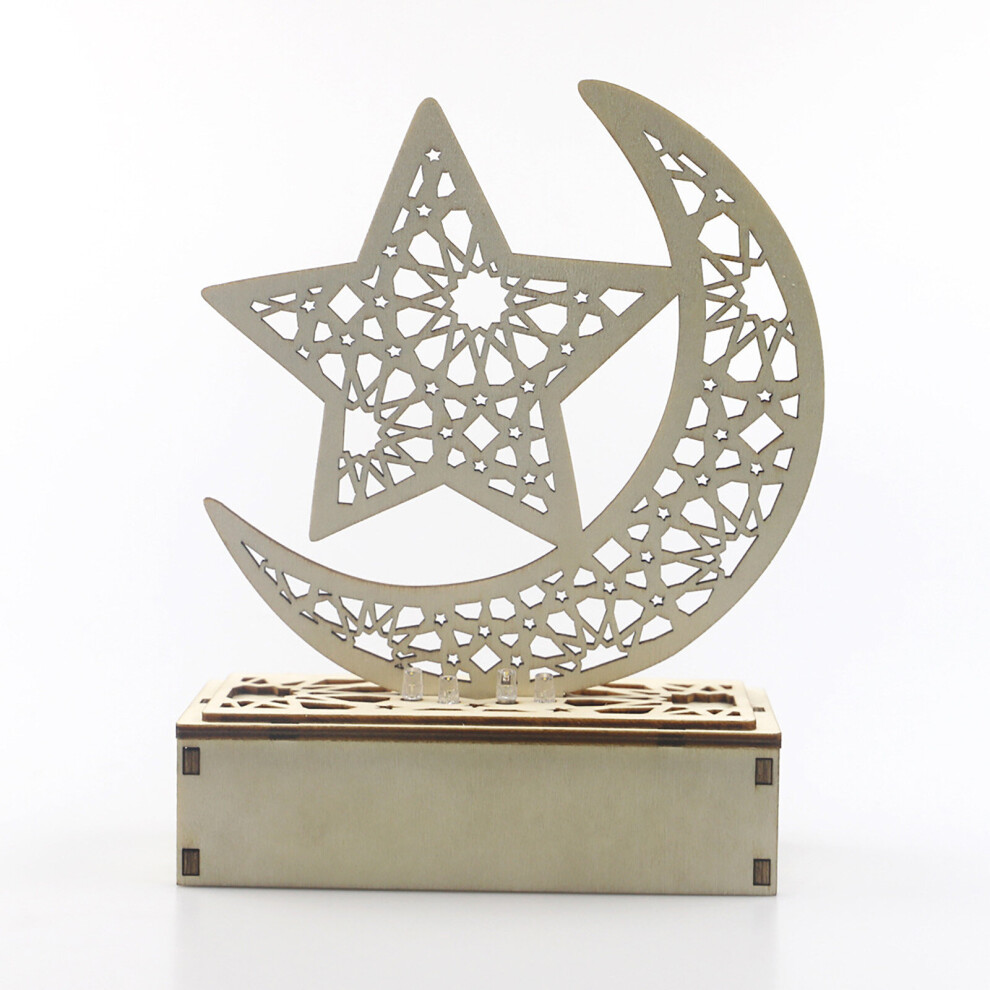 Eid Mubarak Wooden Pendant Ramadan Decoration For Home Islamic Muslim Party Decor Eid Abaya Al Adha Kareem Multicoloured