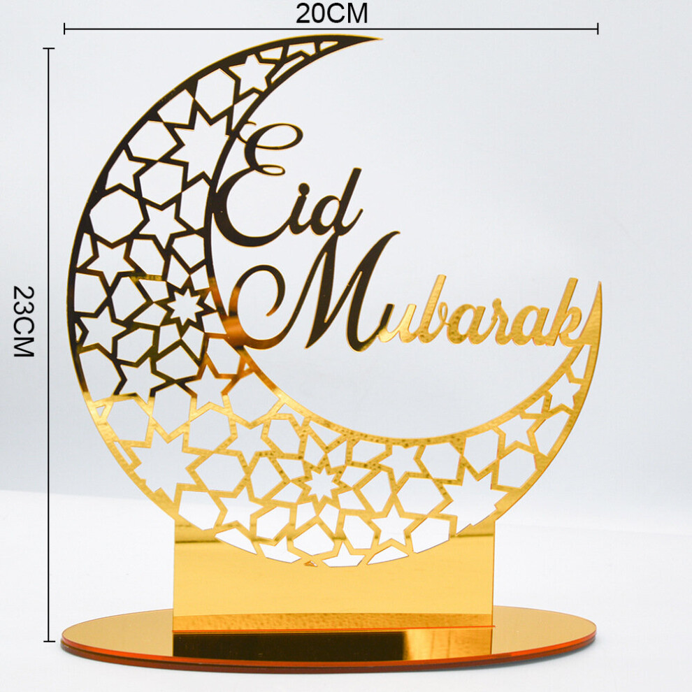Eid Mubarak Acrylic Ornament Ramadan Decoration For Home Islamic Muslim Party Ramadan Kareem Moon Decor Eid Abaya Al Adha