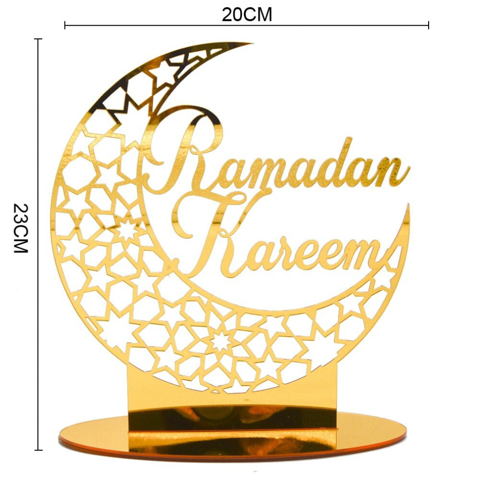 Eid Acrylic Ornament Ramadan Decoration For Home Eid Mubarak Islamic Muslim Party Decor Eid Abaya Al Adha Kareem Multicoloured