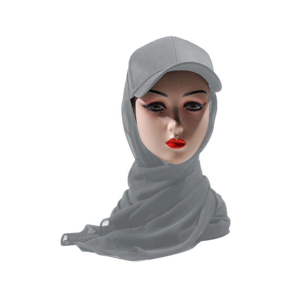 Jilbab Bandana Veil Muslim Hijab For Women,Cap Scarf 2-in-1 Head