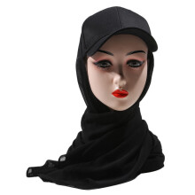 Baseball Hat Cap Hijab Shawl Instant Hijab Bandana Abaya Turban For Women Peaked Cap+Sun Shawl
