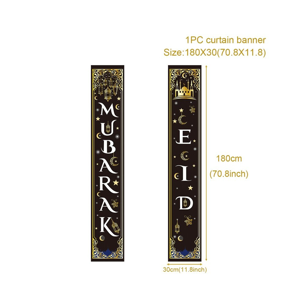 Eid Mubarak Door Banner Ramadan Decoration For Home Islamic Muslim Party Decor Eid Abaya Al Adha Ramadan Kareem Multicoloured