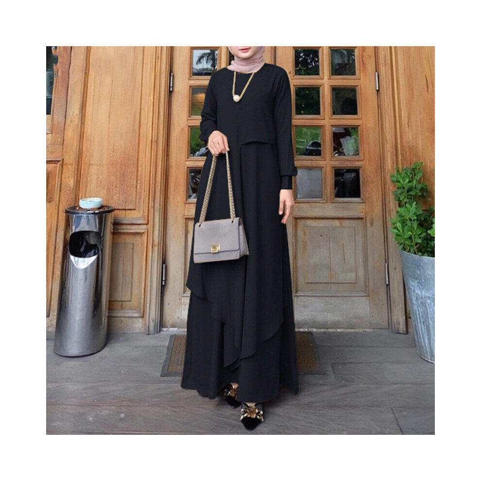 Eid Mubarak Muslim Women Dress Solid Abaya Dubai Kaftan Turkey Arabic Islam Dresses Robe Longue Djellaba Femme Oman-image-OPC-PBQPZXW-NEW