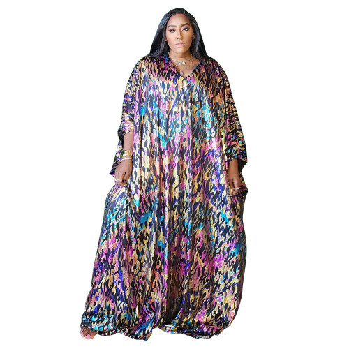 African Dresses for Women Polyester African Abayas Dashiki Robe Kaftan ...