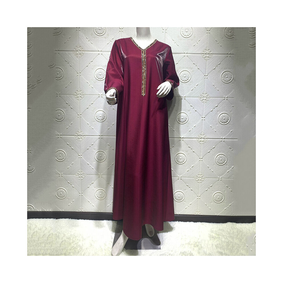 Muslim Abayas For Women Turkey Caftan Marocain Vestido Femenino Dashiki African Boubou Crystal Long Dress-image-OPC-PBQQ2HD-NEW