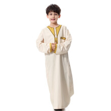 Boy Children Abaya Dubai Kaftan Oman Arabic Qatar Muslim Kids Hijab Robe Caftan Marocain Ramadan Saudi Arabia Islamic Clothing