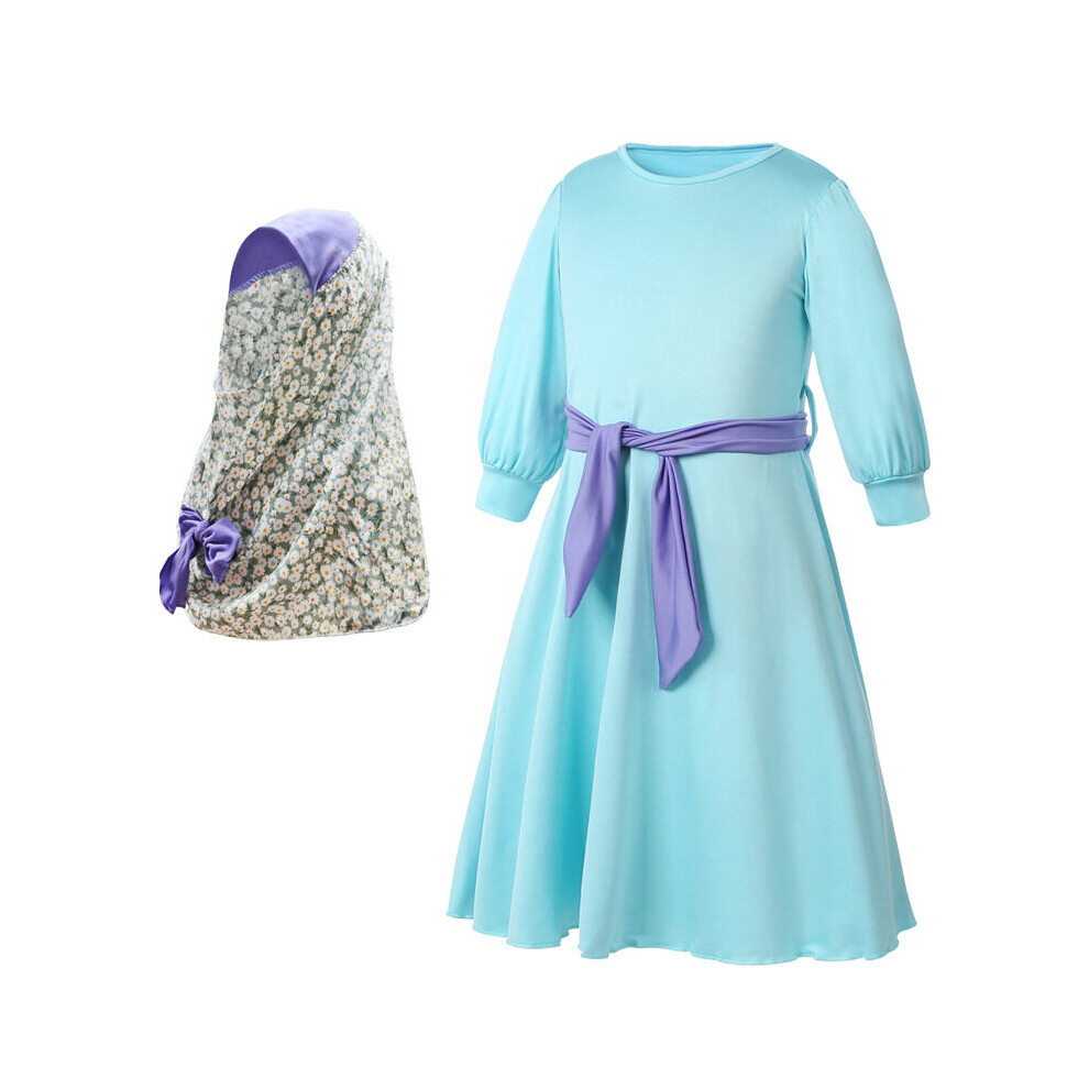 good Muslim Children Abaya Girls Dress + Hijab Robe Gowns Arab Dubai Caftan Vestido Islamic Prayer kid Clothing Costume-image-OPC-PBQQ522-NEW