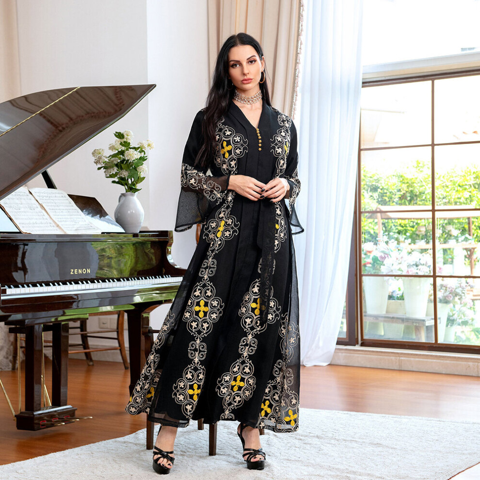 Ramadan Eid Mubarak Robe Longue Femme Musulmane Abaya Dubai Turkey Islam Arabic Muslim Long Dress Abayas For Women Vestido-image-OPC-PBQQ6JB-NEW