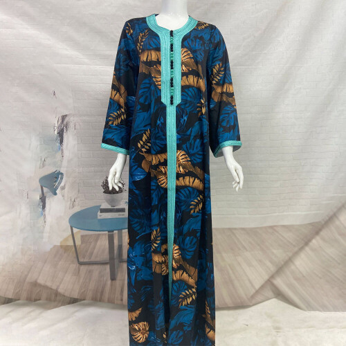 Moroccan Caftan Evening Long Dress Muslim Women Abayas Kimono Djellaba