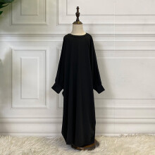 Muslim Large Swing Solid Children Robe Bat Sleeve Islamic Ramadan Robe Child Dress Ramadan Dresses