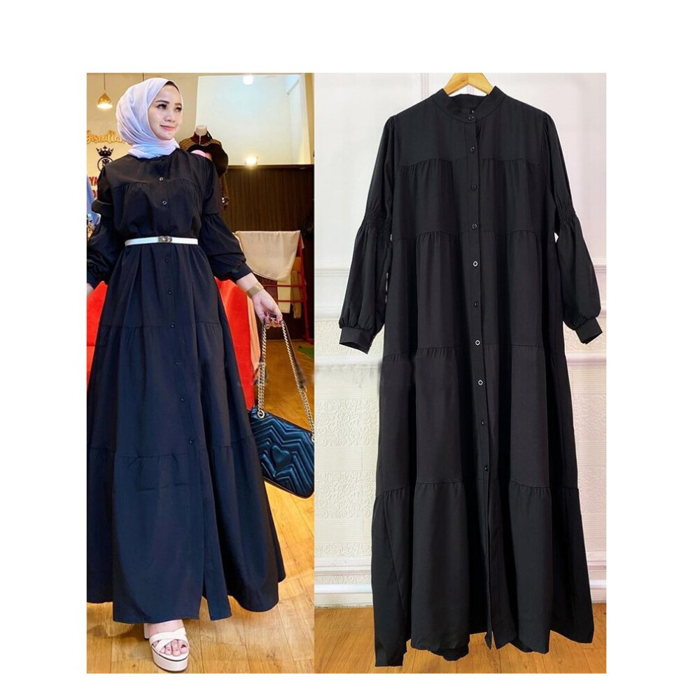 Autumn Shirt Dress Women Muslim Abaya Party Dress Abayas Dubai Turkey Islam Morocco Kaftan Robe Longue Vestidos Largos-image-OPC-PBQQ7WS-NEW