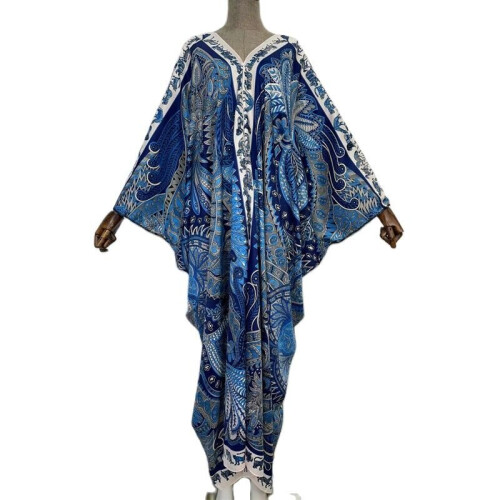 beach Party Dress Muslim Abaya kaftan caftan Bazin Robe Gown Sexy Lady ...