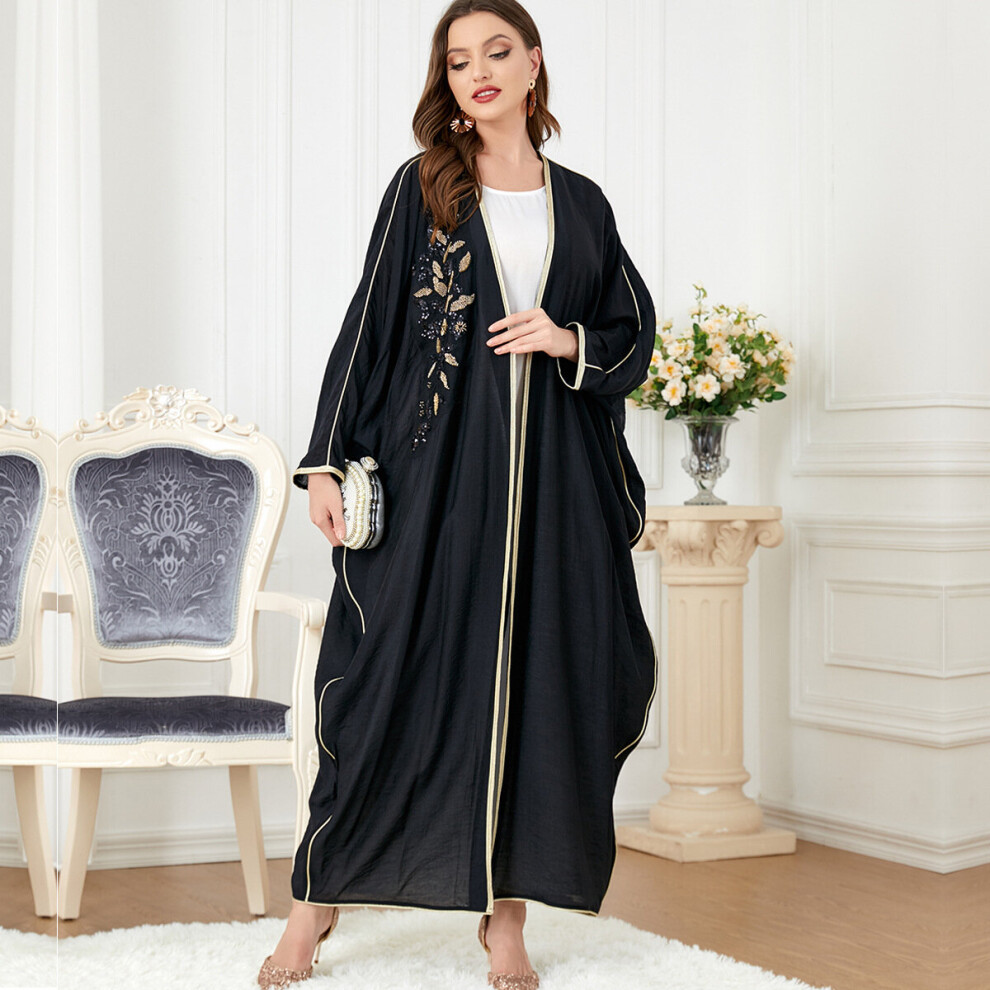 Eid Abaya Kaftan Muslim Ramadan Dres Dubai Caftan Marocain Abayas for Women Turkey Jilbab Islam Clothes Satin Long Dresses Robe-image-OPC-PBQQ8B8-NEW