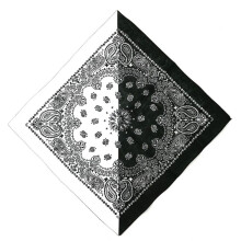 Bohemian Paisley Floral Double Block 50x50CM Unisex Cotton Pocket Square Scarf Headband Bandana Hip-Hop Wristband Neck Tie