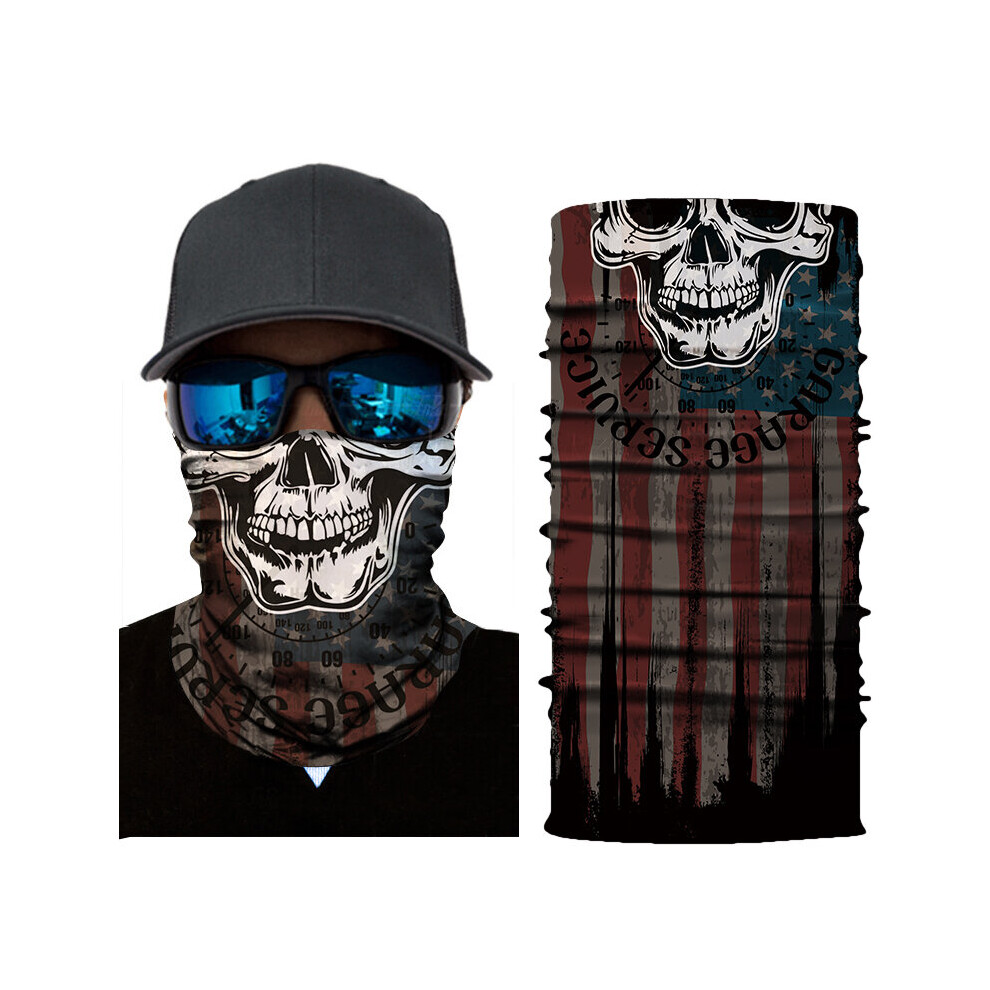 Face Mask 3D Bandana Magic Scarf Seamless Balaclava Neck Ghost Skull Skeleton Shield Headwear Bandanas Multicoloured 885656771739